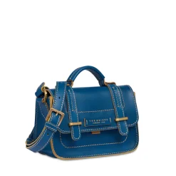 Borsa Donna Mini a Mano THE BRIDGE linea Ester in Pelle Blu Jeans