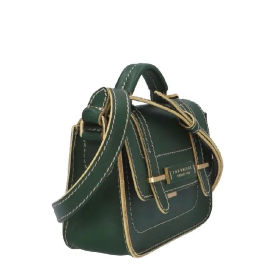 Borsa Donna Mini a Mano THE BRIDGE linea Ester in Pelle Verde Smeraldo