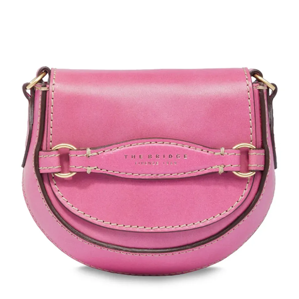 Borsa Donna Mini a Tracolla THE BRIDGE linea Bettina in Pelle Rosa Lipstick