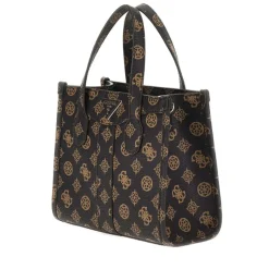 Borsa Donna Mini GUESS a Mano con Tracolla Linea Silvana Colore Mocha Logo