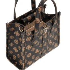 Borsa Donna Mini GUESS a Mano con Tracolla Linea Silvana Colore Mocha Logo