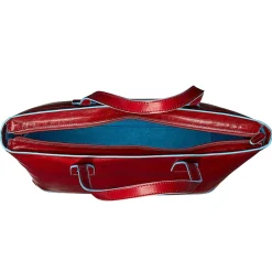 Borsa Donna PIQUADRO linea Blue Square Shopping Bag in Pelle Rosso con Porta iPad Mini - BD3336B2