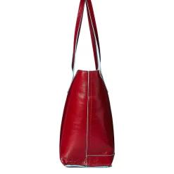 Borsa Donna PIQUADRO linea Blue Square Shopping Bag in Pelle Rosso con Porta iPad Mini - BD3336B2