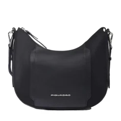 Borsa Donna PIQUADRO linea Circle in Tessuto Riciclato e Pelle Nera - BD6657W92T