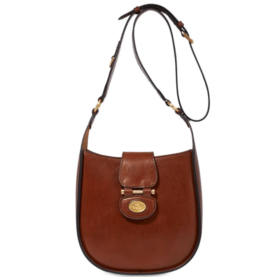 Borsa Donna Secchiello a Tracolla THE BRIDGE linea Dora in Pelle Marrone