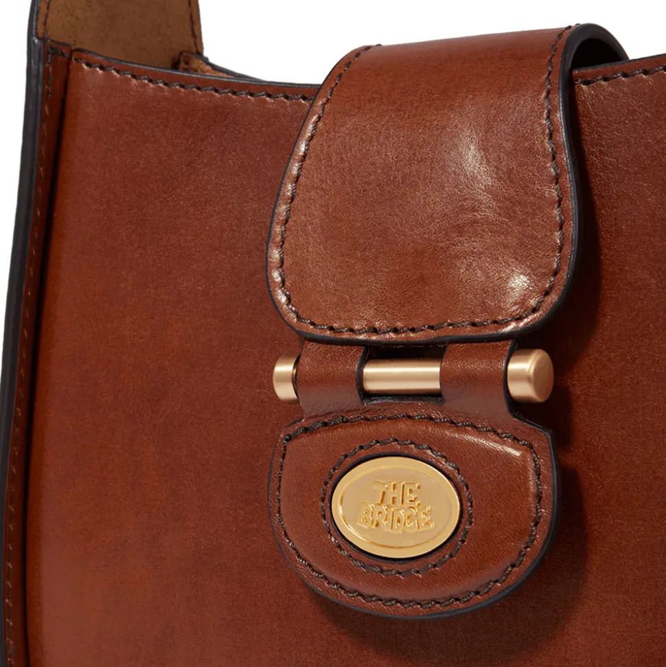 Borsa Donna Secchiello a Tracolla THE BRIDGE linea Dora in Pelle Marrone