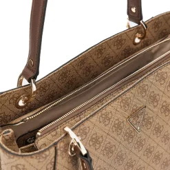 Borsa Donna Shopper a Spalla GUESS Linea Noelle colore Latte Logo - Brown