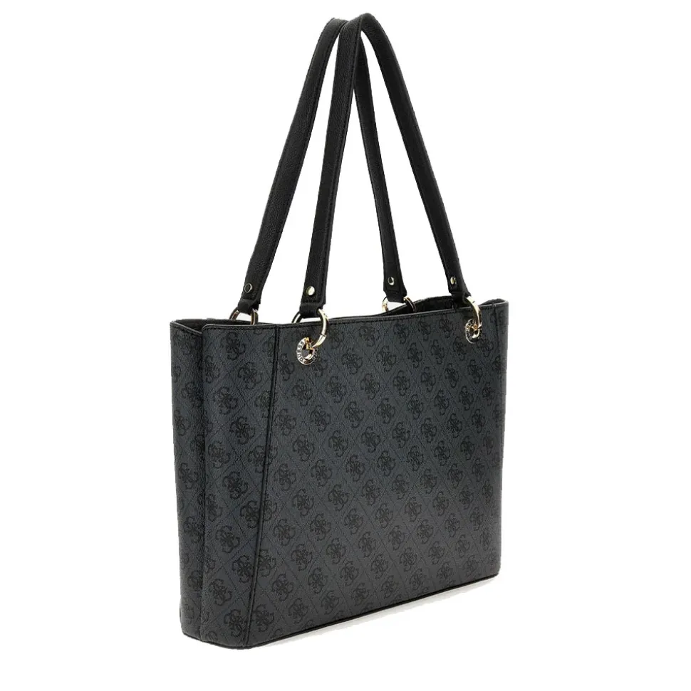 Borsa Donna Shopper a Spalla GUESS Linea Noelle colore Coal Logo