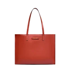 Borsa Donna Shopper THE BRIDGE Linea Mirra in Pelle Arancio Bruciato