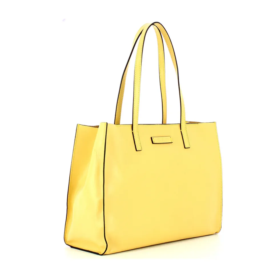 Borsa Donna Shopper THE BRIDGE Linea Mirra in Pelle Giallo Banana