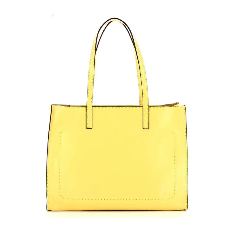 Borsa Donna Shopper THE BRIDGE Linea Mirra in Pelle Giallo Banana