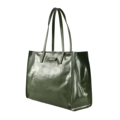 Borsa Donna Shopper THE BRIDGE Linea Mirra in Pelle Verde Timo