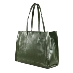 Borsa Donna Shopper THE BRIDGE Linea Mirra in Pelle Verde Timo
