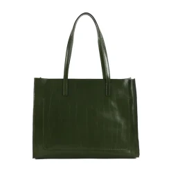 Borsa Donna Shopper THE BRIDGE Linea Mirra in Pelle Verde Timo