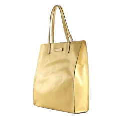 Borsa Donna Shopper Verticale THE BRIDGE linea Mirra in Pelle Giallo Banana