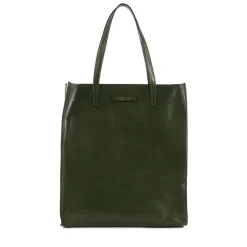 Borsa Donna Shopper Verticale THE BRIDGE linea Mirra in Pelle Verde Timo