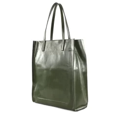 Borsa Donna Shopper Verticale THE BRIDGE linea Mirra in Pelle Verde Timo