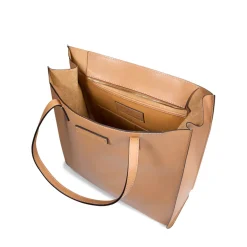 Borsa Donna Shopper Verticale THE BRIDGE linea Mirra in Pelle color Marzapane