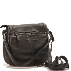 Borsa Donna Stondata a Spalla e Tracolla GIANNI CONTI in Pelle Liscia Nera