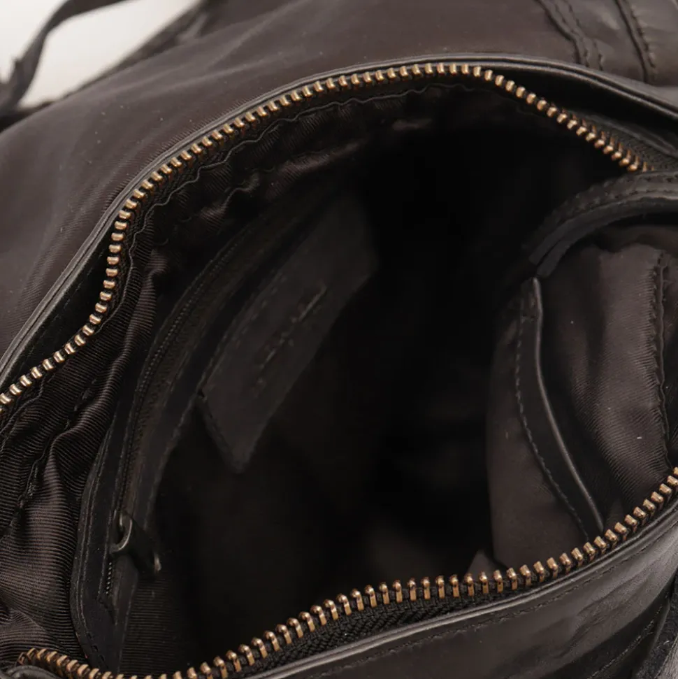 Borsa Donna Stondata a Spalla e Tracolla GIANNI CONTI in Pelle Liscia Nera