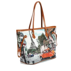 Borsa Donna Y NOT a Spalla YES-319 Stampa C'est La Vie