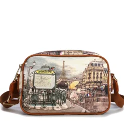 Borsa Donna Y NOT a Tracolla YES-310 Stampa Metrò Paris