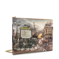Borsa Donna Y NOT Clutch con Tracolla in Catena YES-605 Metrò Paris