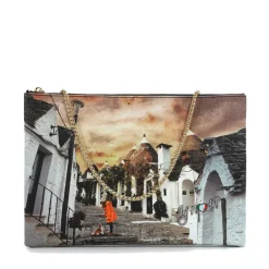 Borsa Donna Y NOT Clutch con Tracolla in Catena YES-605 Life in Trulli