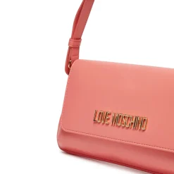 Borsa Piatta a Spalla LOVE MOSCHINO linea Lettering Logo color Corallo
