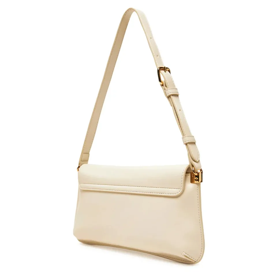 Borsa Piatta a Spalla LOVE MOSCHINO linea Lettering Logo Avorio