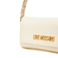 Borsa Piatta a Spalla LOVE MOSCHINO linea Lettering Logo Avorio