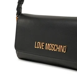 Borsa Piatta a Spalla LOVE MOSCHINO linea Lettering Logo Nero