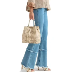 Borsa Secchiello 1A Classe Alviero Martini linea Sand Safari Geo Rafia LC27