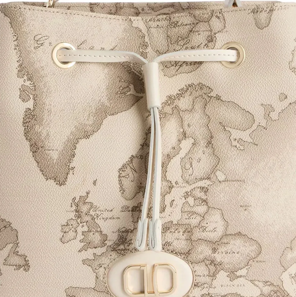 Borsa Secchiello 1A Classe Alviero Martini linea Sand Safari Geo Rafia LC27