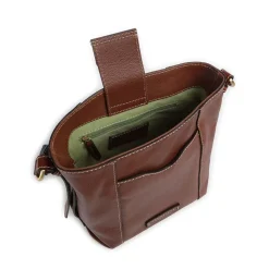 Borsa Secchiello a Mano THE BRIDGE linea Gemma in Pelle Marrone