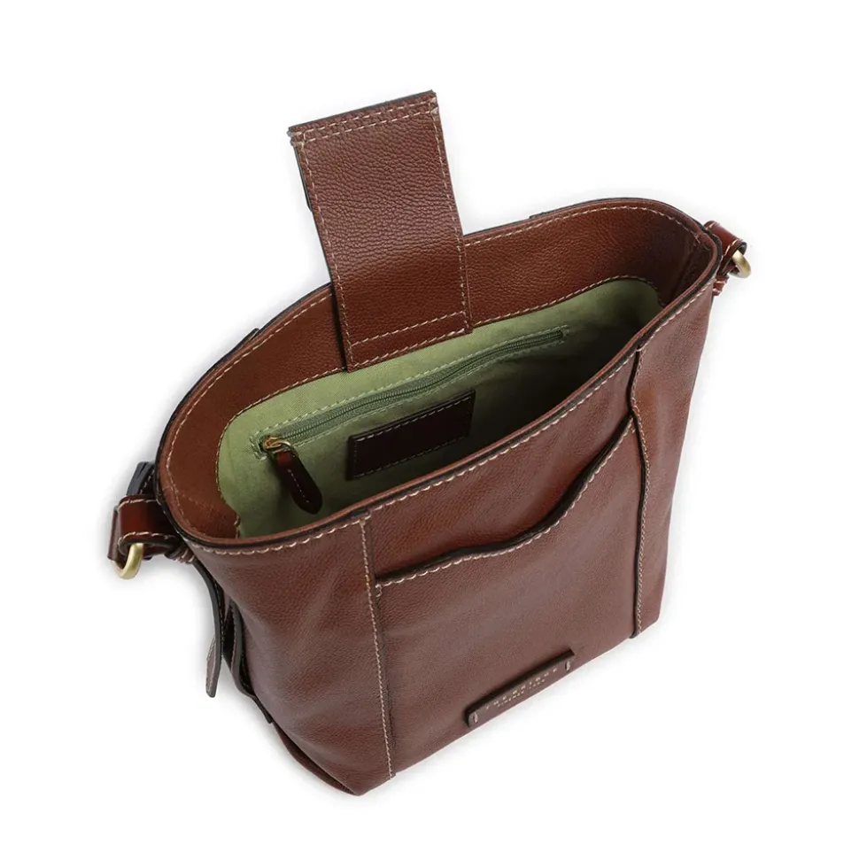 Borsa Secchiello a Mano THE BRIDGE linea Gemma in Pelle Marrone