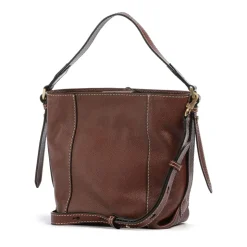 Borsa Secchiello a Mano THE BRIDGE linea Gemma in Pelle Marrone