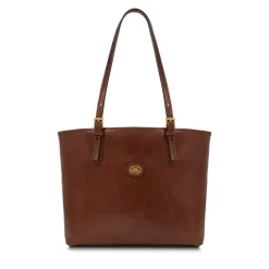 Borsa Shopper Due Manici a Spalla The Bridge in Pelle Marrone linea Story