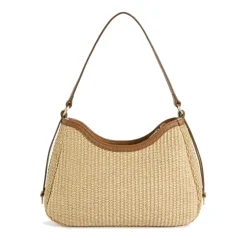 Borsa Sottospalla 1A Classe Alviero Martini linea Geo Bambù in Rafia colore Naturale LC96