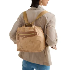 Borsa Sottospalla Doppia Portabilità 1A Classe Alviero Martini linea Social Fusion Geo Classic e Cuoio LC01