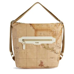 Borsa Sottospalla Doppia Portabilità 1A Classe Alviero Martini linea Social Fusion Geo Classic e Avorio LC01