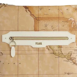 Borsa Sottospalla Doppia Portabilità 1A Classe Alviero Martini linea Social Fusion Geo Classic e Avorio LC01