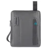 Borsello a Tracolla con Porta iPad PIQUADRO Linea Pulse CA1358P16 in Tessuto Chevron - Grigio