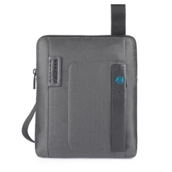 Borsello a Tracolla con Porta iPad PIQUADRO Linea Pulse CA1358P16 in Tessuto Chevron - Grigio