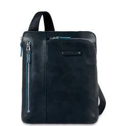 Borsello Organizzato Piquadro in Pelle Blu Porta iPad/iPad®Air,  -  CA1816B2 Linea Blue Square