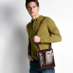 Borsello Organizzato Piquadro in Pelle Blu Porta iPad/iPad®Air,  -  CA1816B2 Linea Blue Square