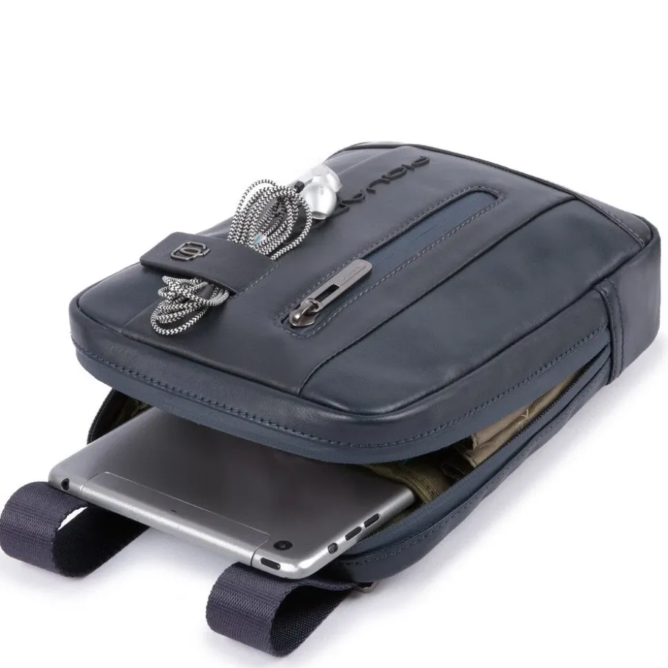 Borsello Organizzato Piquadro in Pelle Blu Porta iPad®10,5"/iPad 9,7" - CA1816UB00 Linea Urban