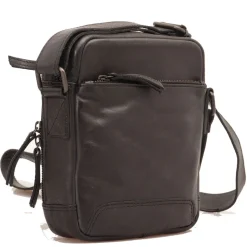 Borsello Uomo GIANNI CONTI in Pelle Liscia Nera