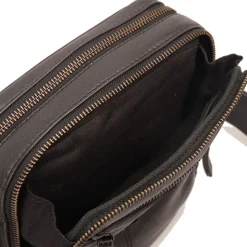 Borsello Uomo GIANNI CONTI in Pelle Liscia Nera