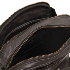 Borsello Uomo GIANNI CONTI in Pelle Liscia Nera